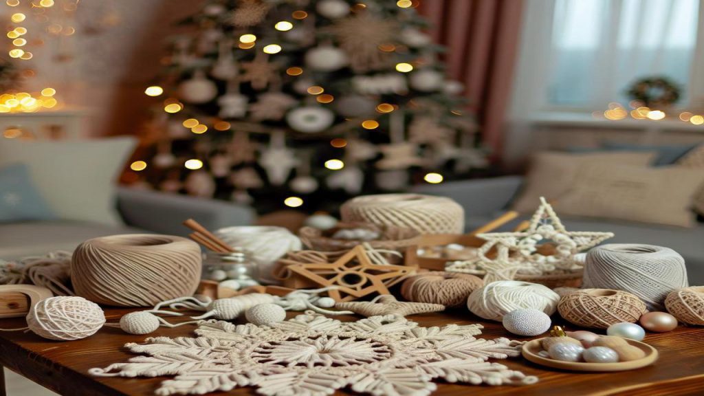 ozdoby świąteczne makrama